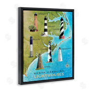 Art Licensing Studio | North Carolina Lighthouse Map