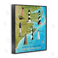 Art Licensing Studio | North Carolina Lighthouse Map