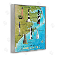 Art Licensing Studio | North Carolina Lighthouse Map