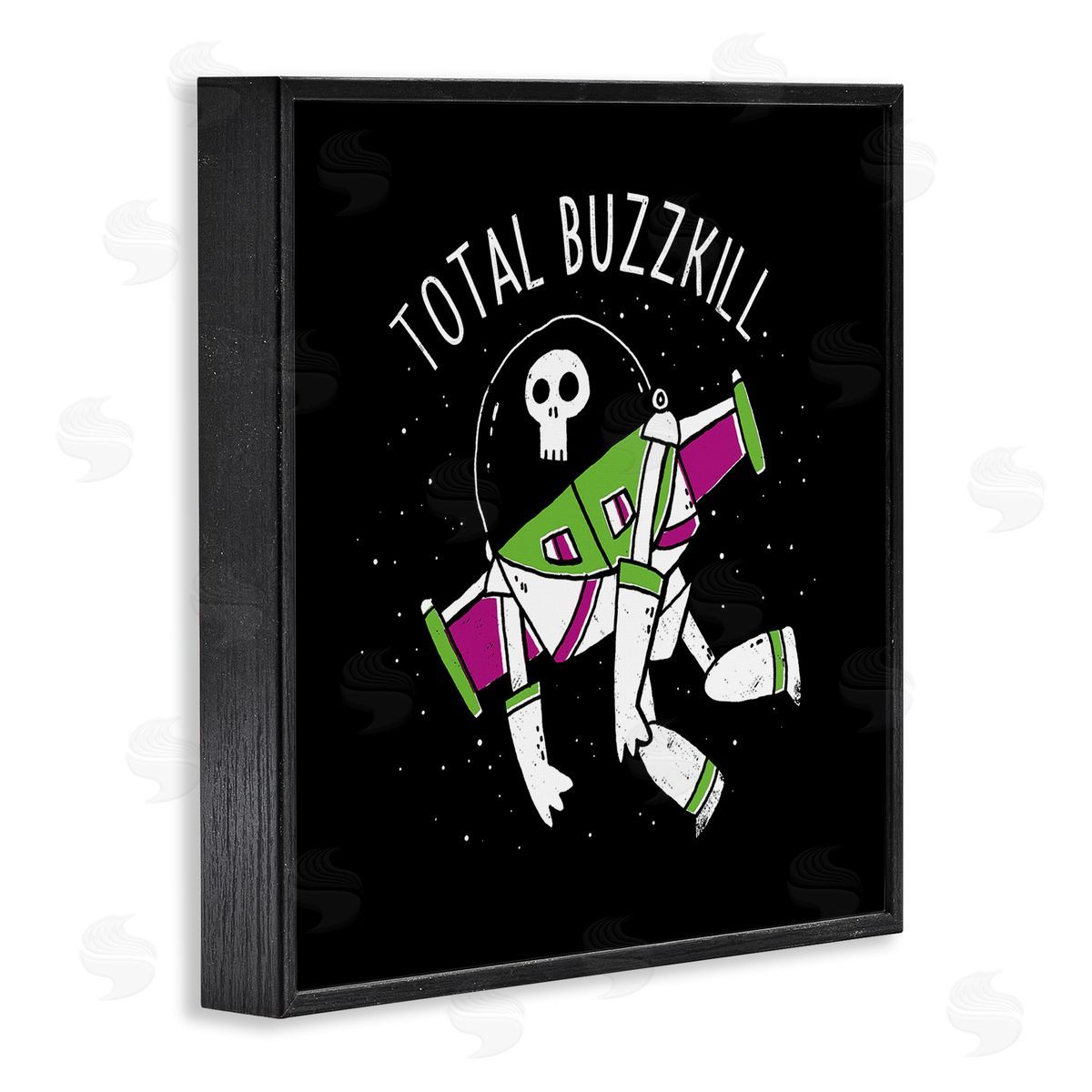 Total Buzzkill Toy Parody Black Frame Print Wall Art, Home Decor by Michael Buxton
