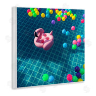 Ziwei Li | Poolside Pink Flamingo Floatie