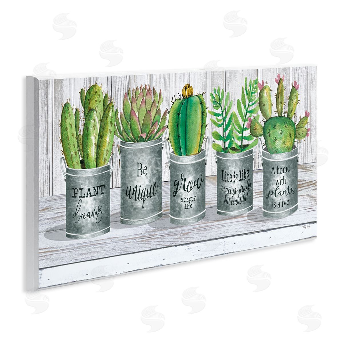 Succulents with Plant Life Puns Wood Plaque Wall Art, Home Decor by Cindy Jacobs