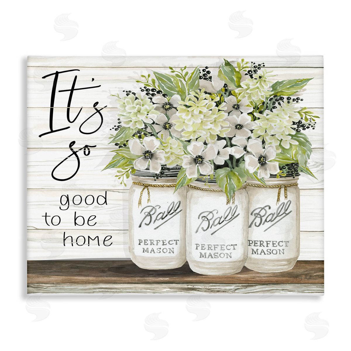 Charming Phrase Floral Bouquet Canvas Wall Art, Home Decor by Cindy Jacobs