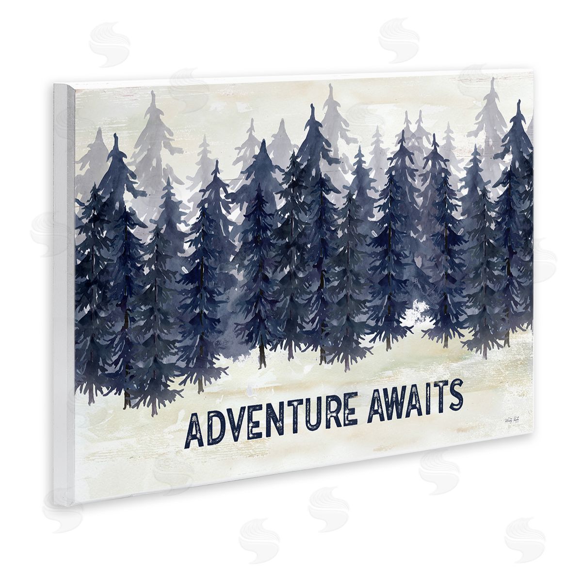Adventure Awaits with Blue Forest Wood Plaque Wall Art, Home Decor by Cindy Jacobs