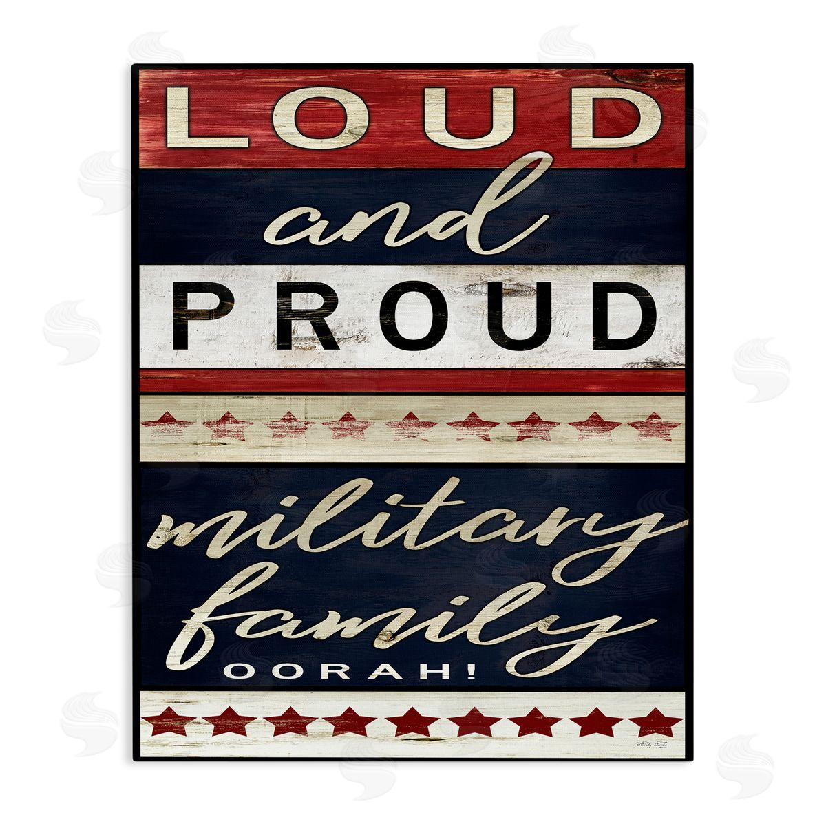Military Family Loud and Proud Canvas Wall Art, Home Decor by Cindy Jacobs