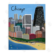 Carla Daly | Colorful Chicago Illinois Skyline