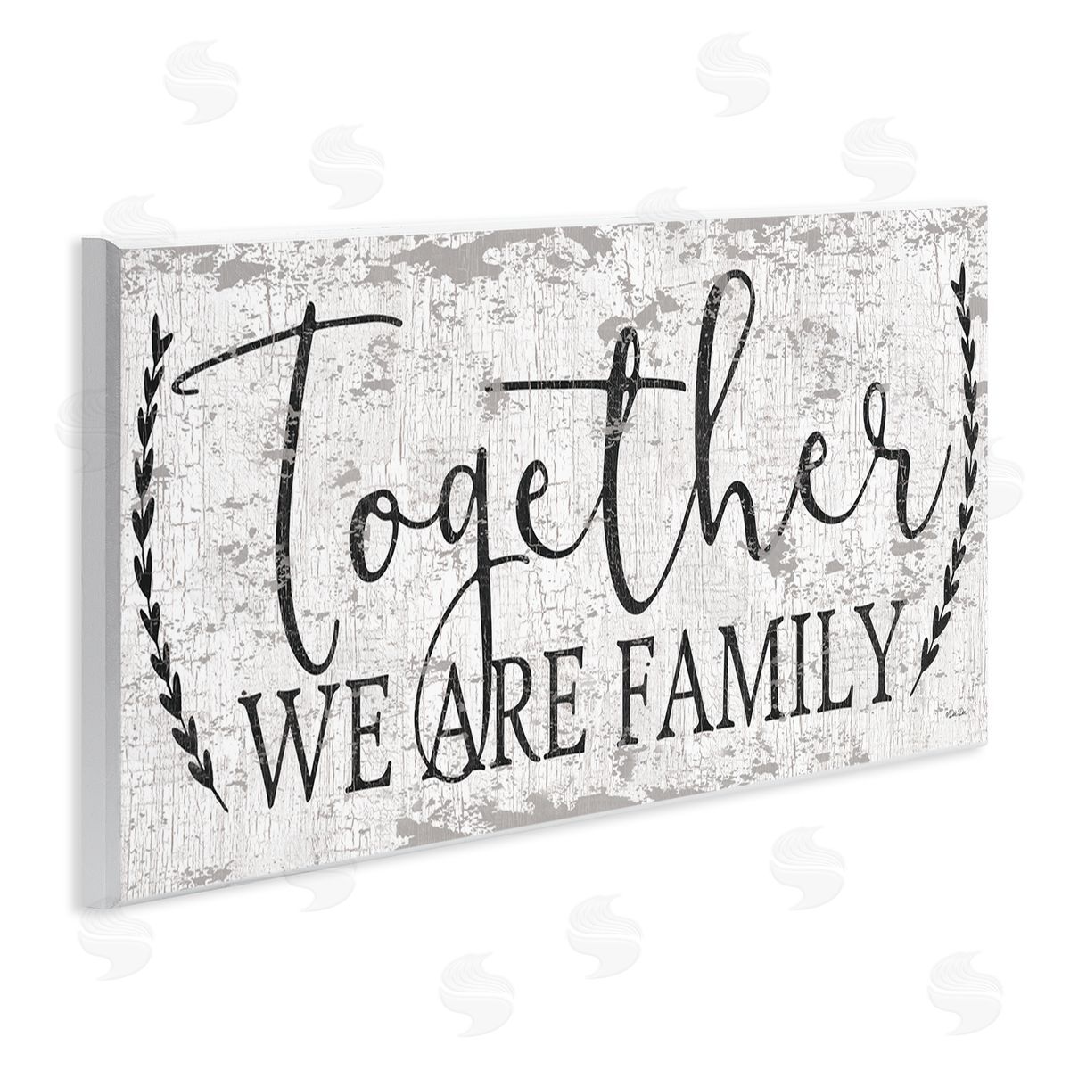 Distressed Together We are Family Wood Plaque Wall Art, Home Decor by Dee Dee