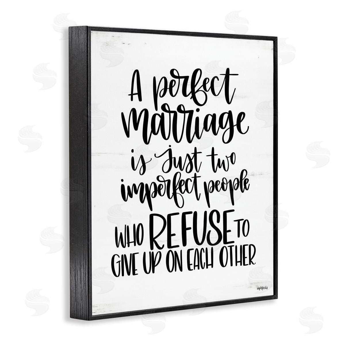 Perfect Marriage Imperfect People Black Frame Print Wall Art, Home Decor by Imperfect Dust