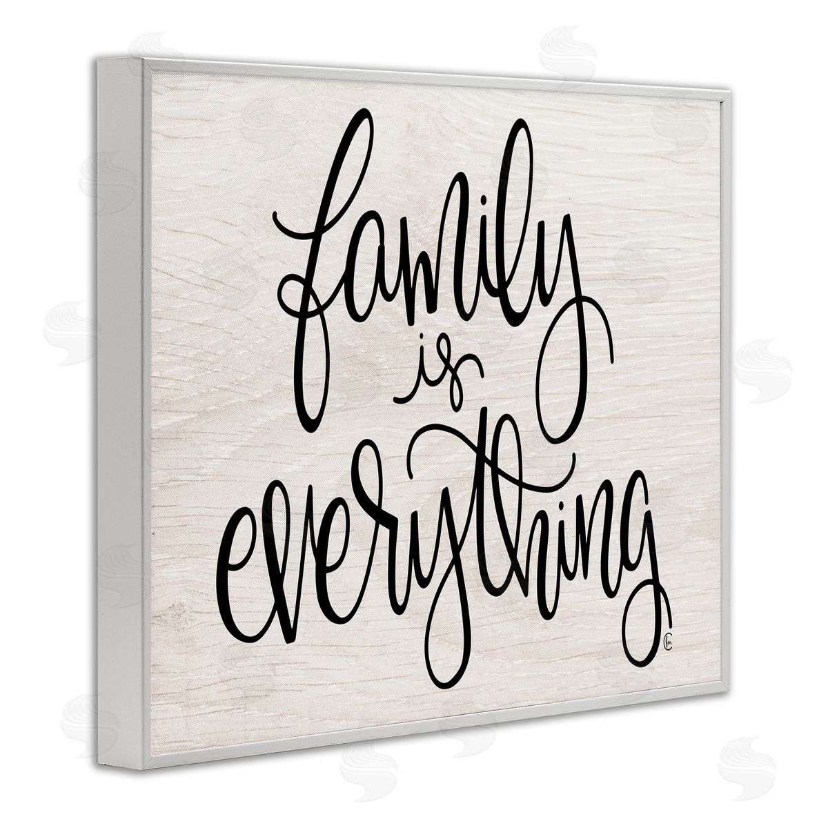 Family is Everything Minimal White Frame Print Wall Art, Home Decor by Fearfully Made Creations