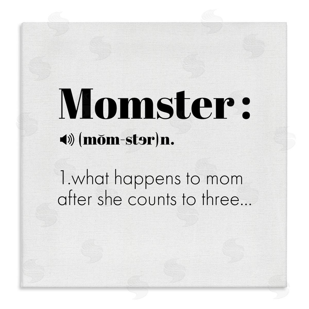 Momster Definition Funny Family Canvas Wall Art, Home Decor by Ziwei Li