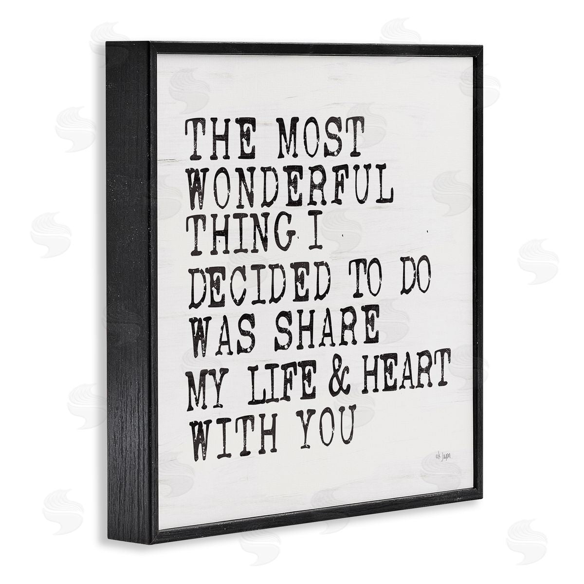 Share My Heart Inspirational Black Frame Print Wall Art, Home Decor by JAXN BLVD
