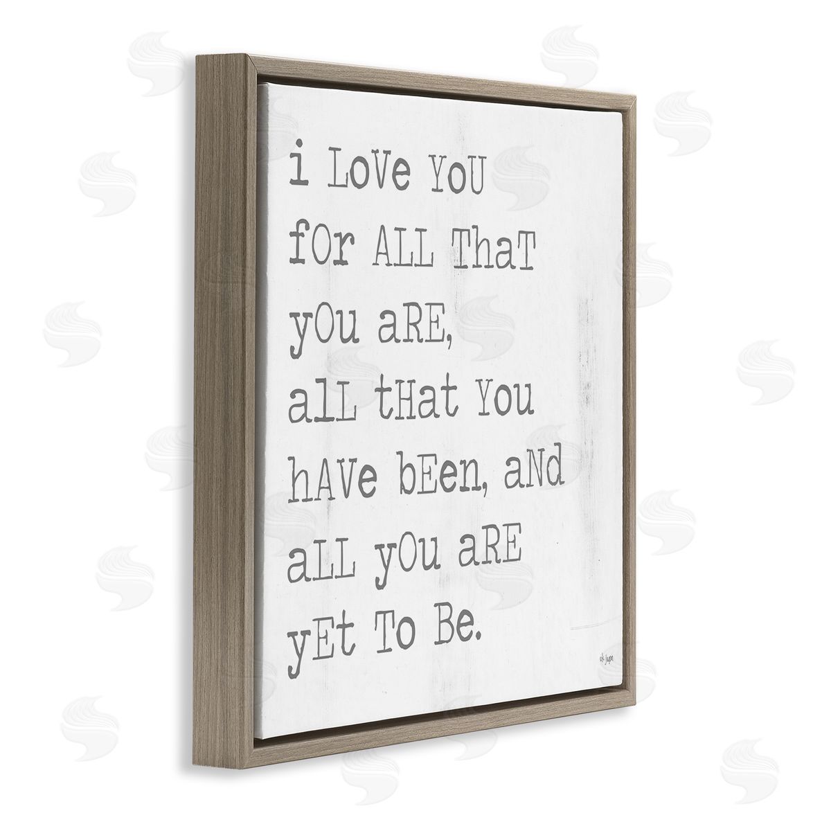 Yet To Be Inspiring Phrase Brown Floating Frame Canvas Wall Art, Home Decor by JAXN BLVD