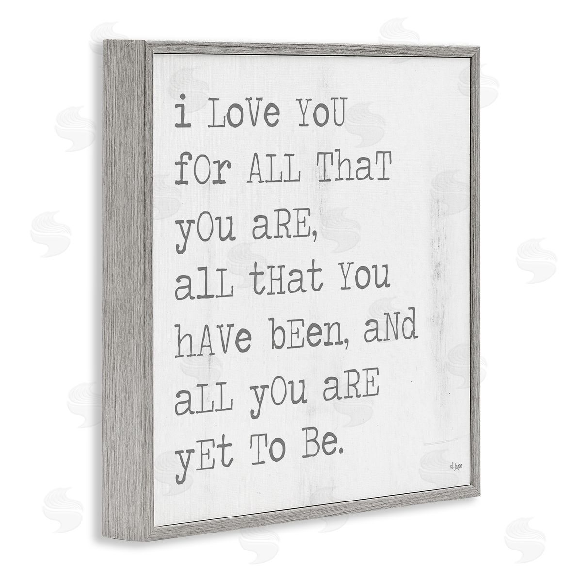 Yet To Be Inspiring Phrase Grey Frame Print Wall Art, Home Decor by JAXN BLVD