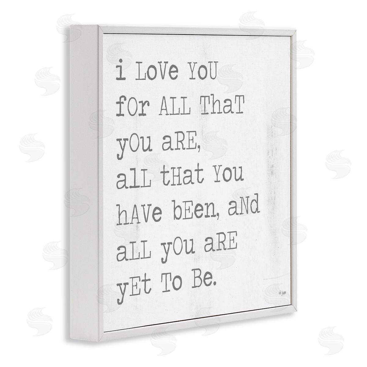 Yet To Be Inspiring Phrase White Frame Print Wall Art, Home Decor by JAXN BLVD