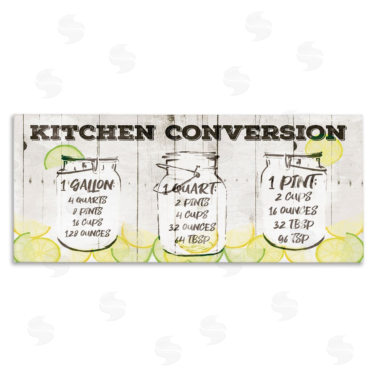Kitchen Conversion Summer Jars Canvas Wall Art, Home Decor by Jace Grey
