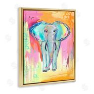 Jennifer McCully | Colorful Elephant with Abstract Pattern