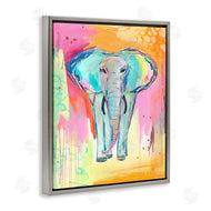 Jennifer McCully | Colorful Elephant with Abstract Pattern