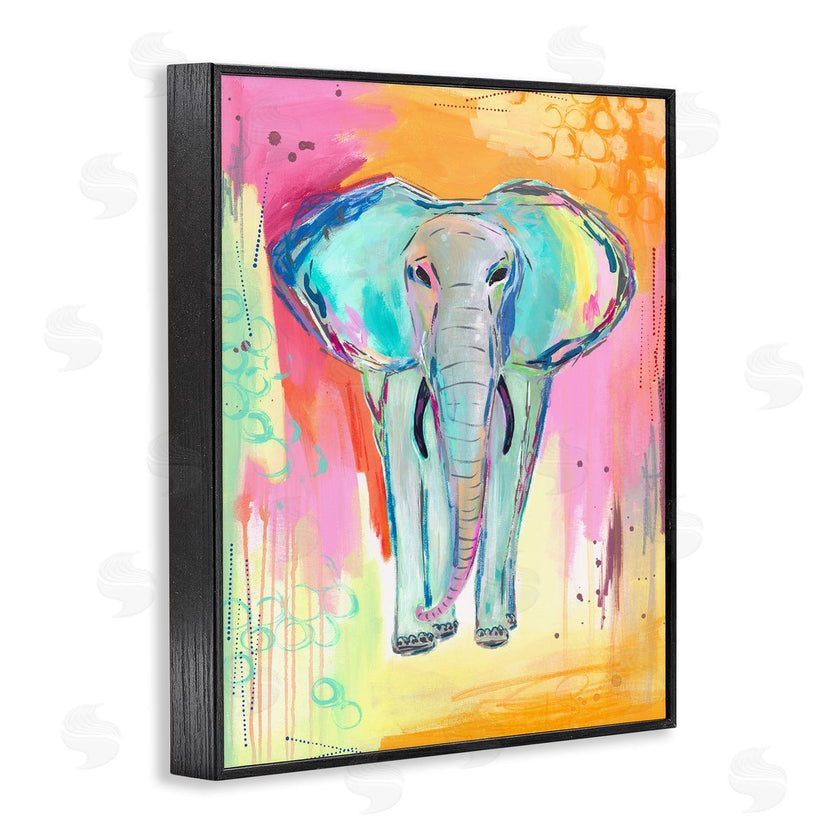 Jennifer McCully | Colorful Elephant with Abstract Pattern