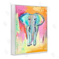 Jennifer McCully | Colorful Elephant with Abstract Pattern