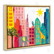 Jennifer McCully | Colorful Safari Animal City Scene