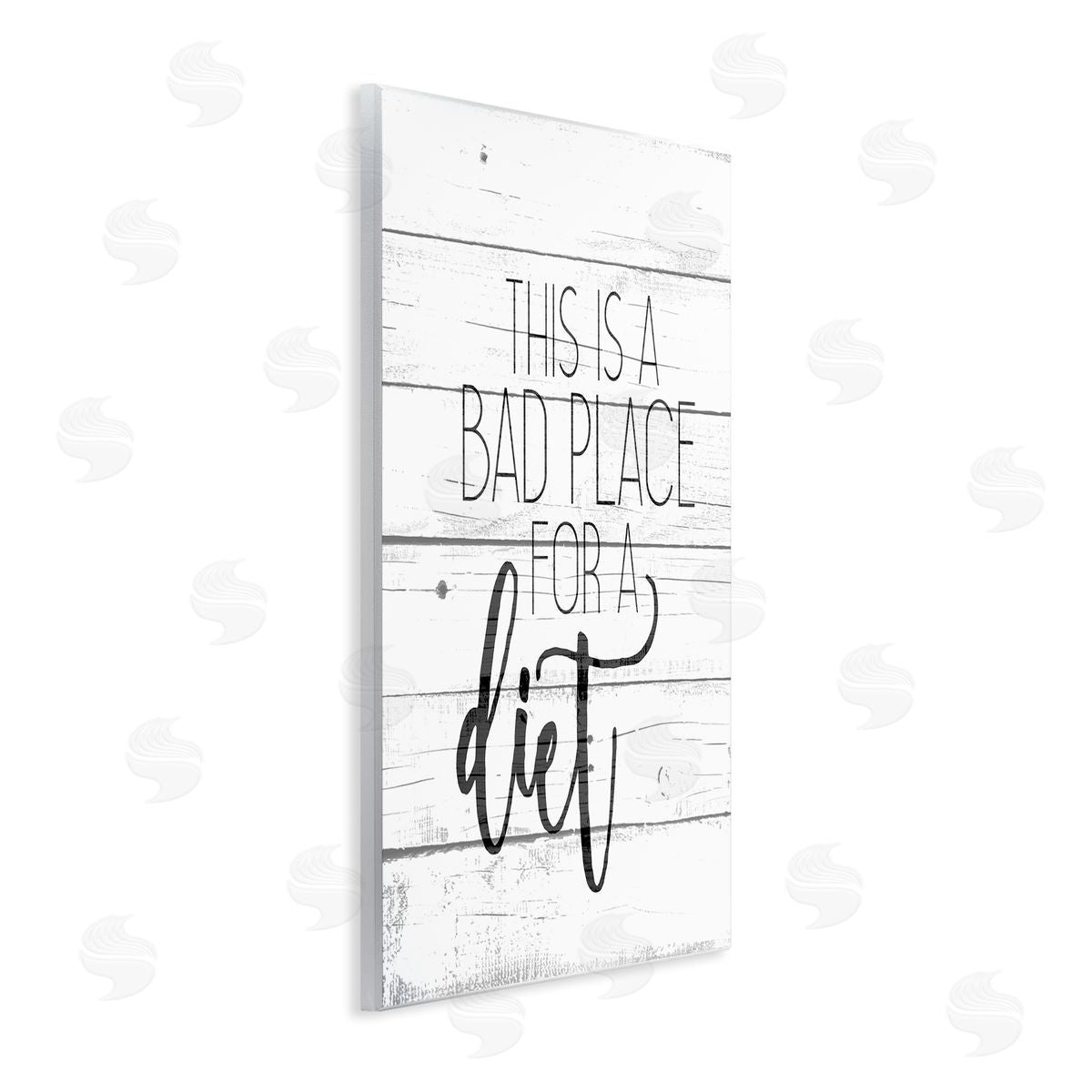 Bad Place for a Diet Funny Wood Plaque Wall Art, Home Decor by Kim Allen