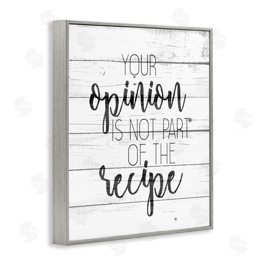 Kim Allen | Your Opinion is Not the Recipe