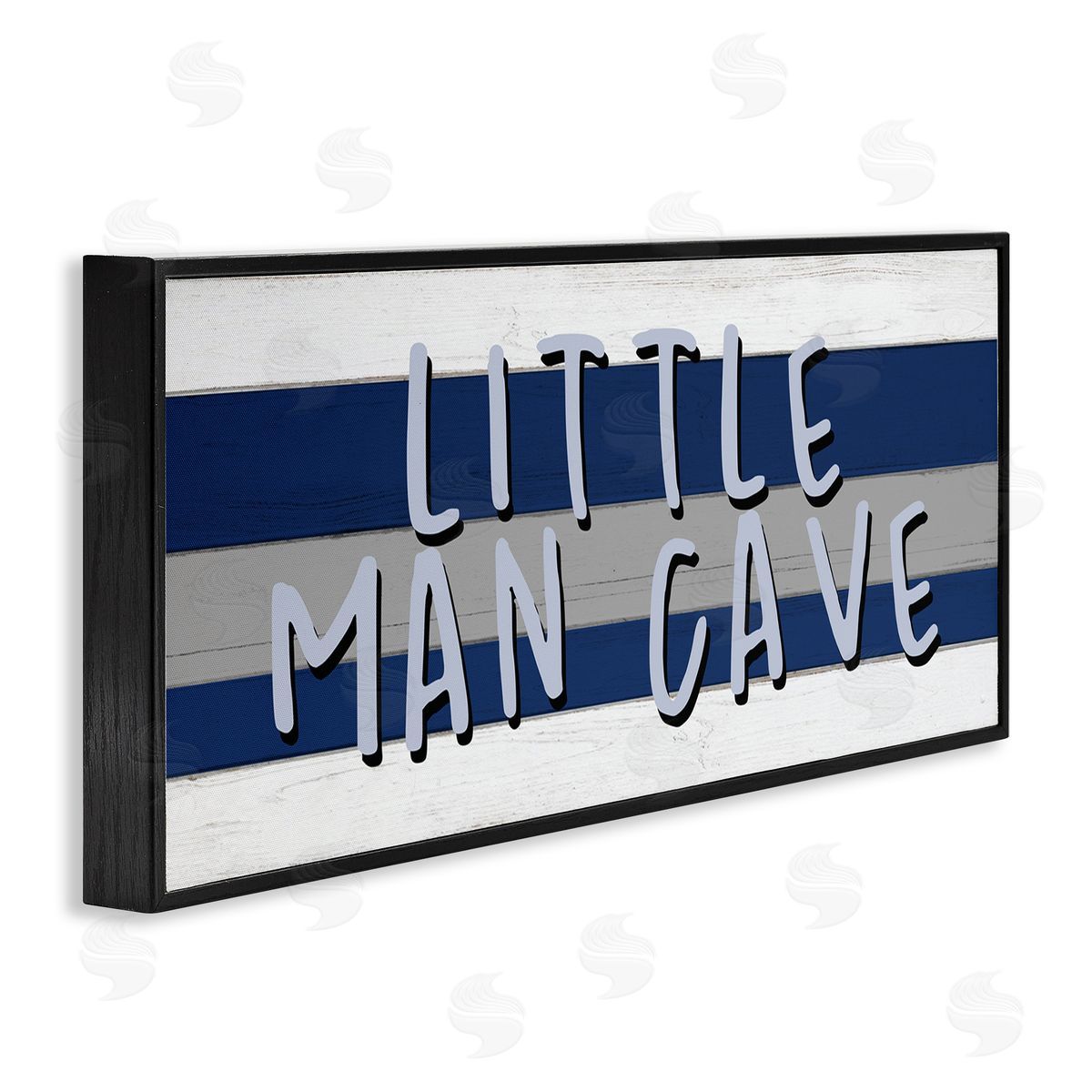 Boy's Little Man Cave Black Frame Print Wall Art, Home Decor by Kim Allen