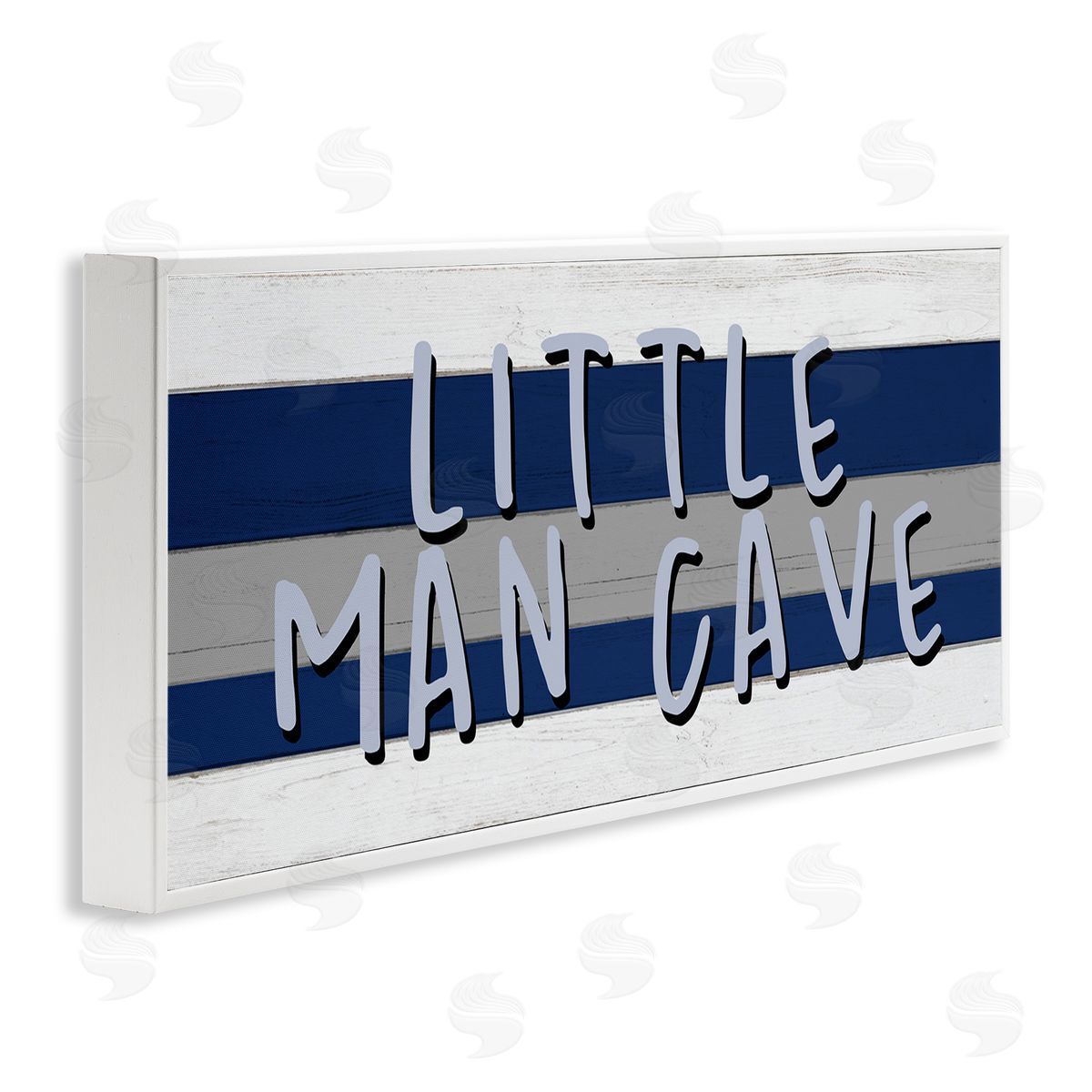 Boy's Little Man Cave White Frame Print Wall Art, Home Decor by Kim Allen