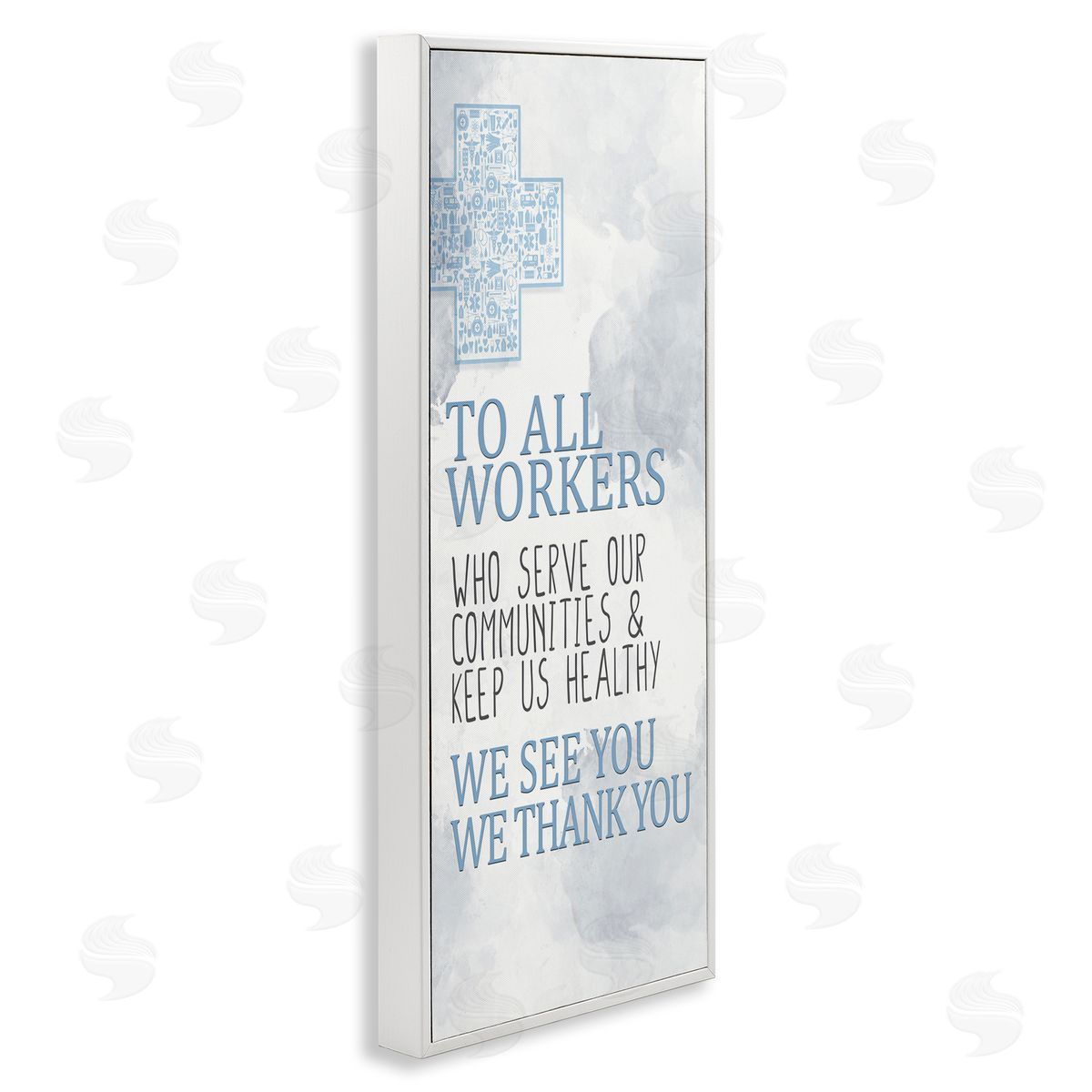 Health Care Worker Gratitude White Frame Print Wall Art, Home Decor by Kim Allen