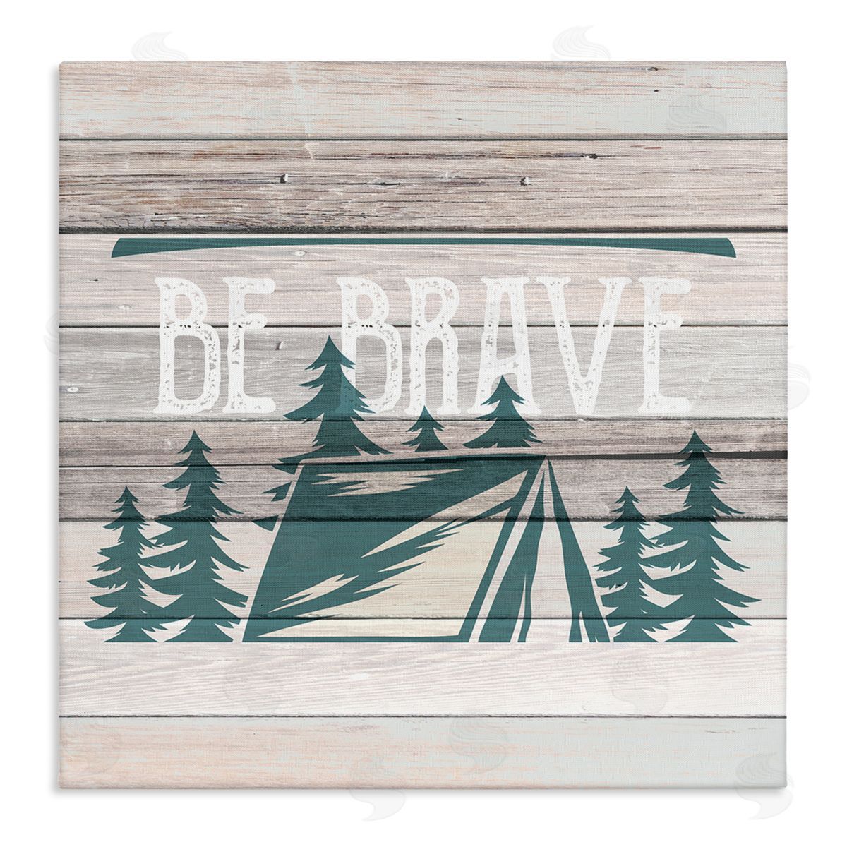 Be Brave Rustic Tent Canvas Wall Art, Home Decor by Kim Allen
