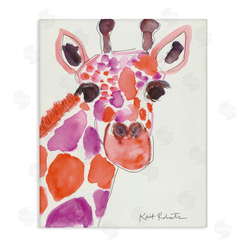 Kait Roberts | Abstract Giraffe Red and Purple