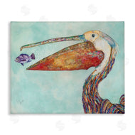 Lisa Morales | Pelican with Purple Fish