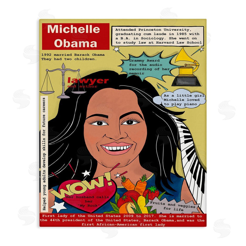 Sangita Bachelet | Michelle Obama Magazine Illustration