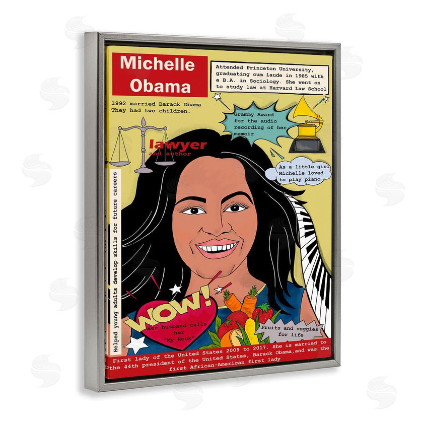 Sangita Bachelet | Michelle Obama Magazine Illustration