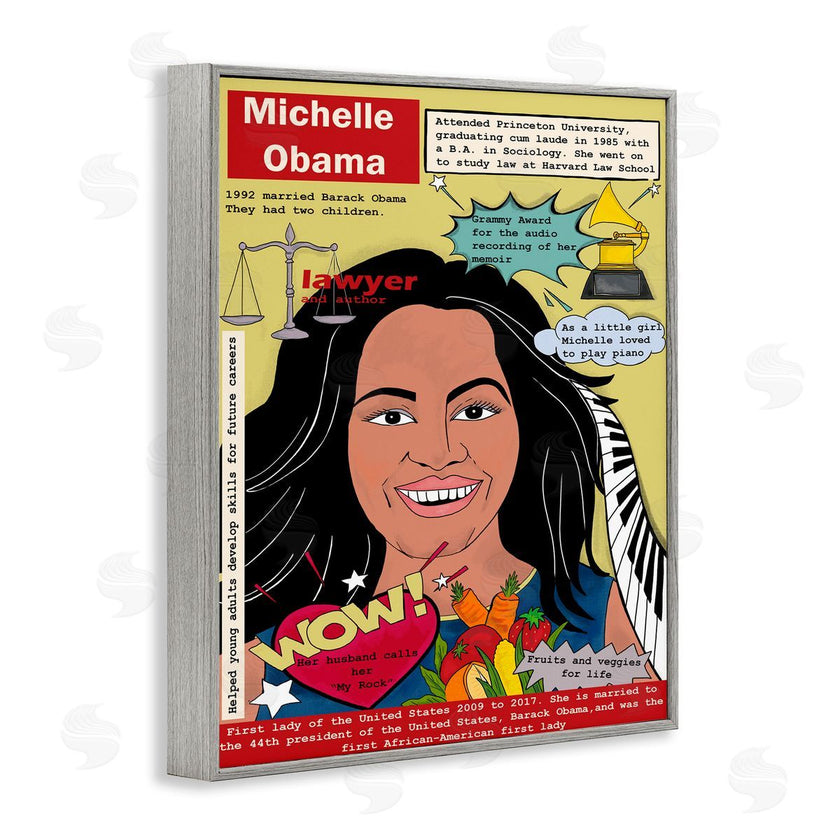 Sangita Bachelet | Michelle Obama Magazine Illustration