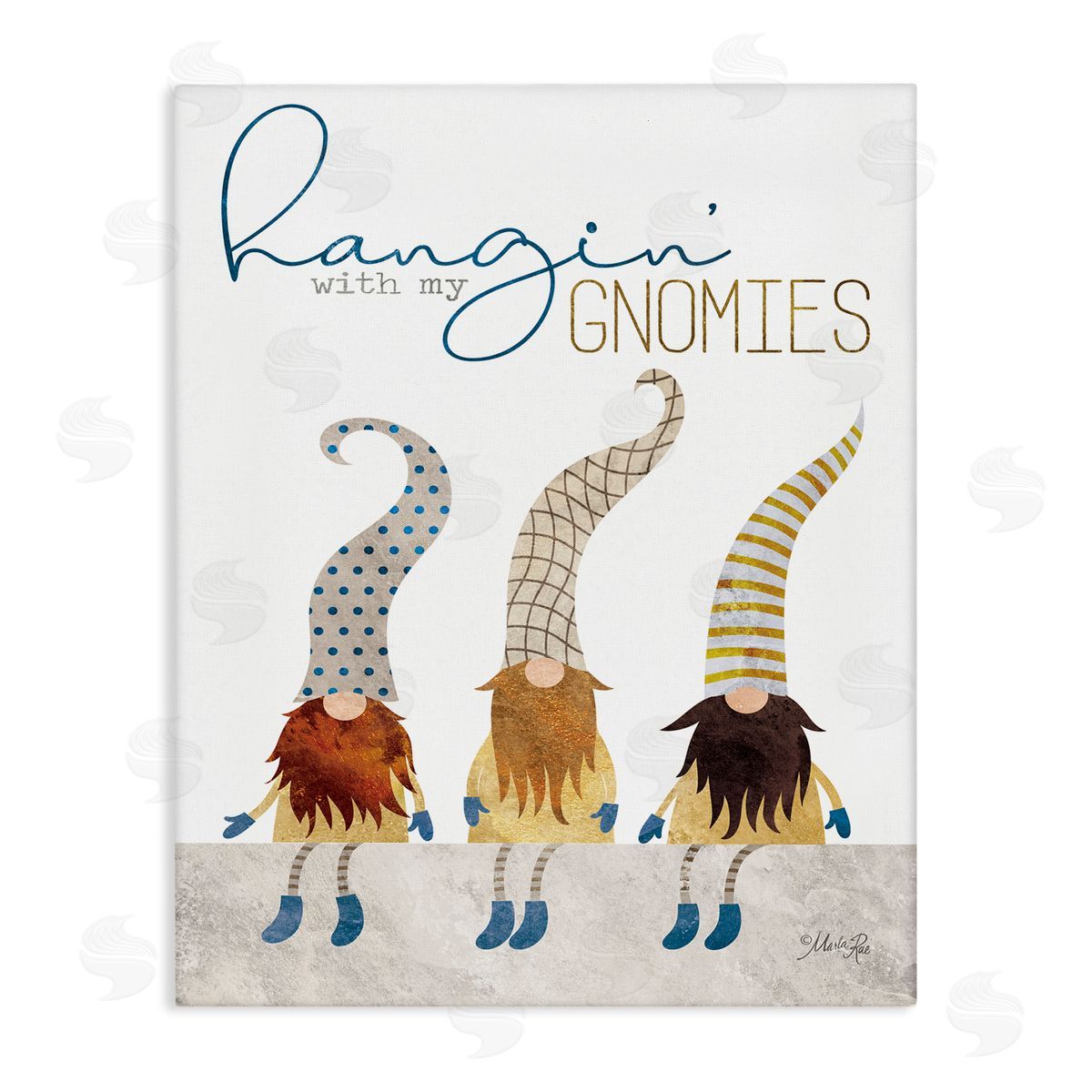 Hanging with my Gnomies Canvas Wall Art, Home Decor by Marla Rae