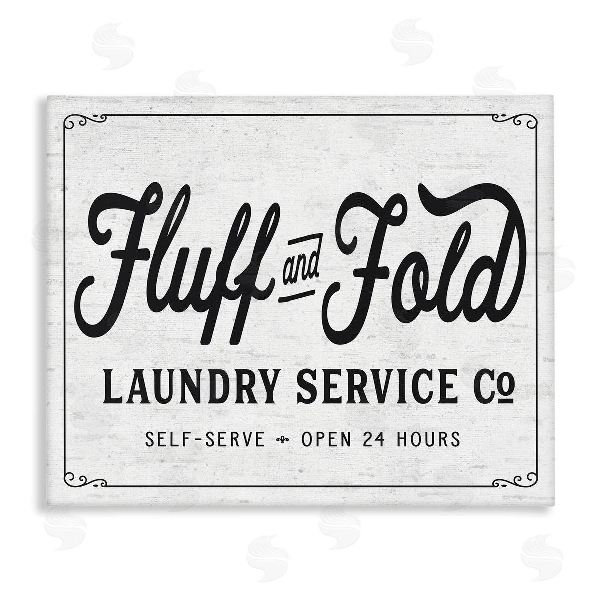 Fluff and Fold Laundry Room Canvas Wall Art, Home Decor by Lettered and Lined