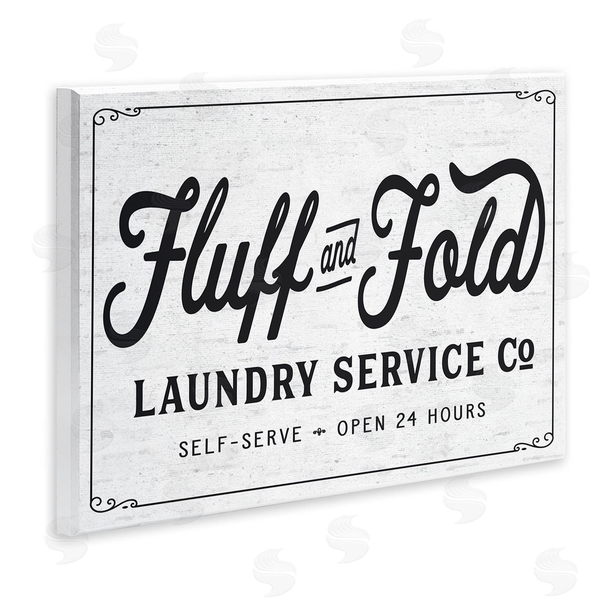 Fluff and Fold Laundry Room Wood Plaque Wall Art, Home Decor by Lettered and Lined