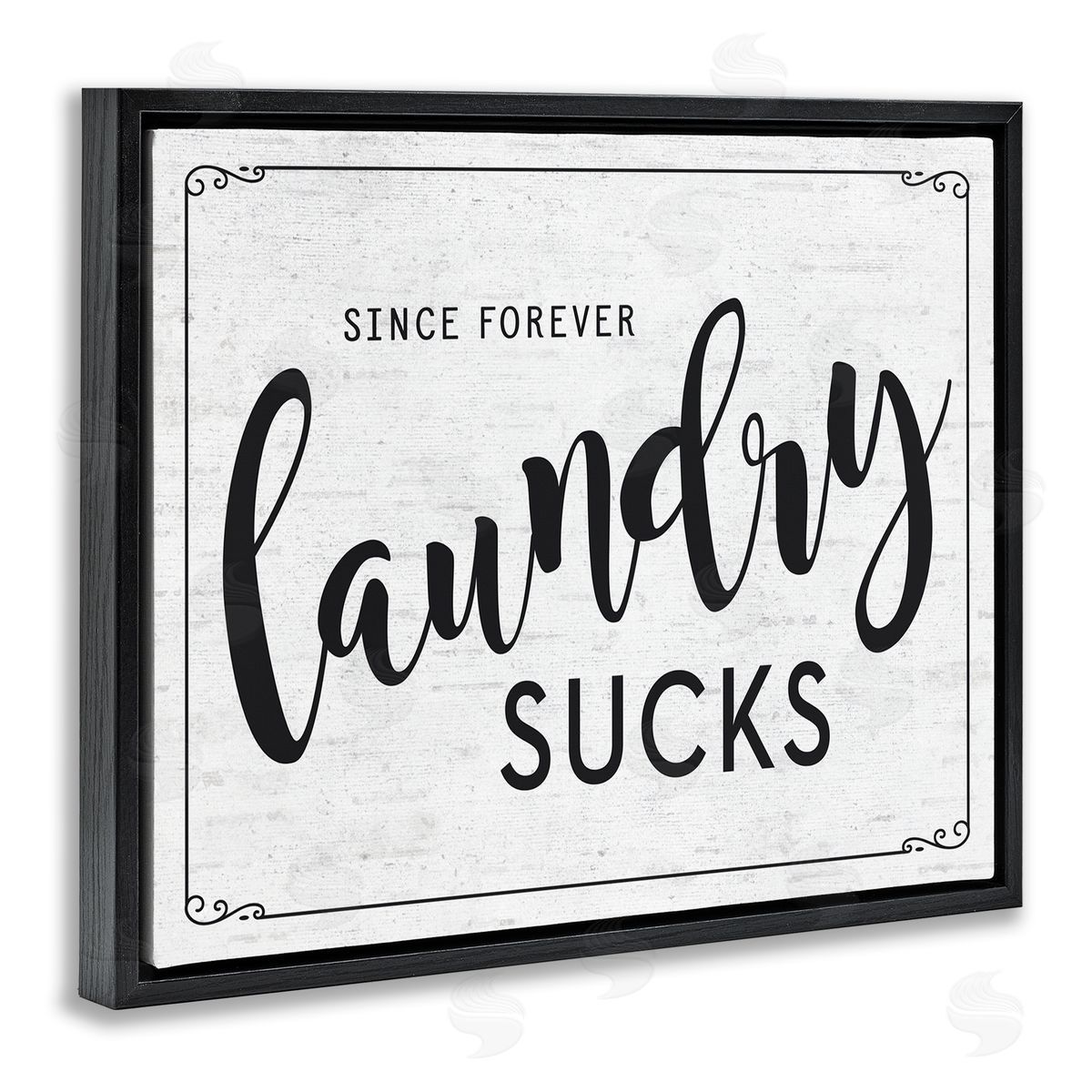 Sassy Laundry Room Sign Black Floating Frame Canvas Wall Art, Home Decor by Lettered and Lined