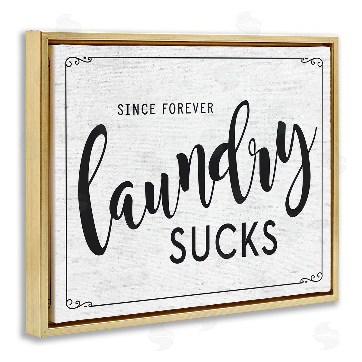 Sassy Laundry Room Sign Gold Floating Frame Canvas Wall Art, Home Decor by Lettered and Lined