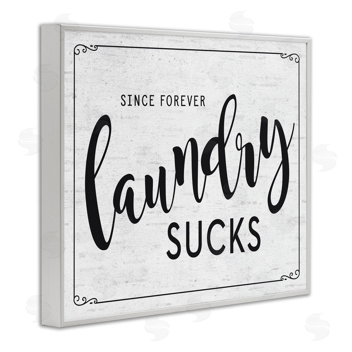 Sassy Laundry Room Sign White Frame Print Wall Art, Home Decor by Lettered and Lined