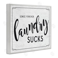 Lettered and Lined | Sassy Laundry Room Sign