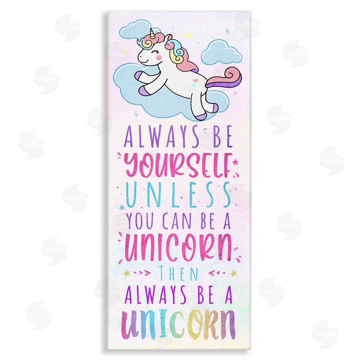Be Yourself or a Unicorn Canvas Wall Art, Home Decor by Ziwei Li