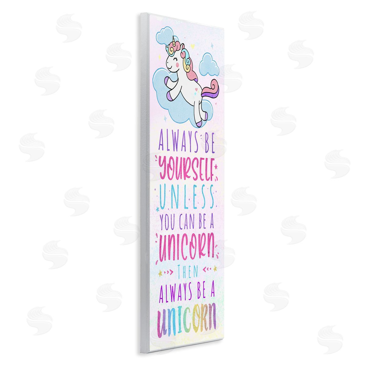 Be Yourself or a Unicorn Wood Plaque Wall Art, Home Decor by Ziwei Li