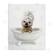 Ziwei Li | Dog with Towel Wrap in Bath