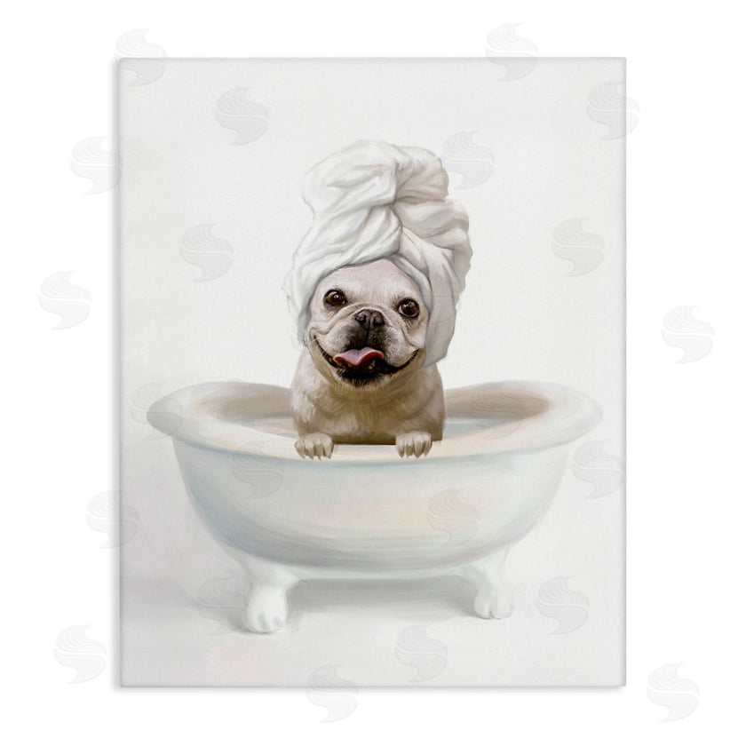 Ziwei Li | Dog with Towel Wrap in Bath