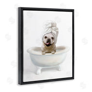 Ziwei Li | Dog with Towel Wrap in Bath