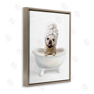 Ziwei Li | Dog with Towel Wrap in Bath