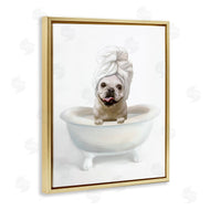 Ziwei Li | Dog with Towel Wrap in Bath