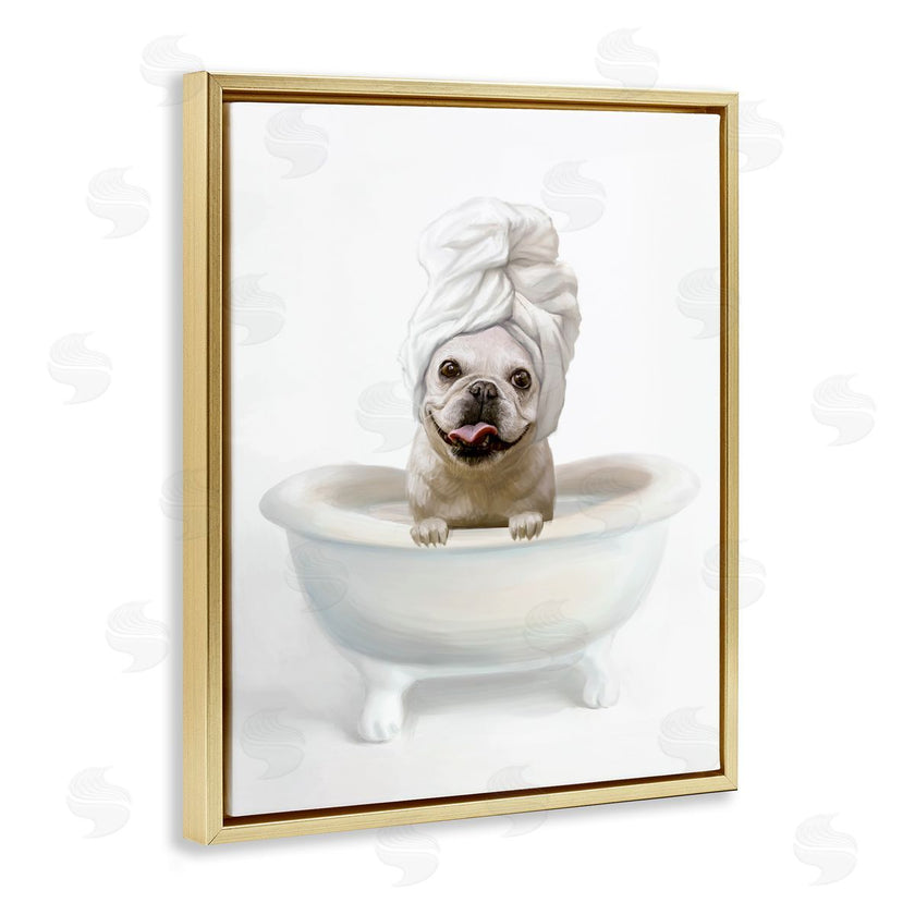 Ziwei Li | Dog with Towel Wrap in Bath